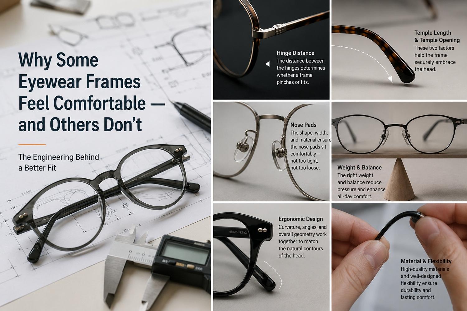 L'élément qui rend les montures de lunettes confortables