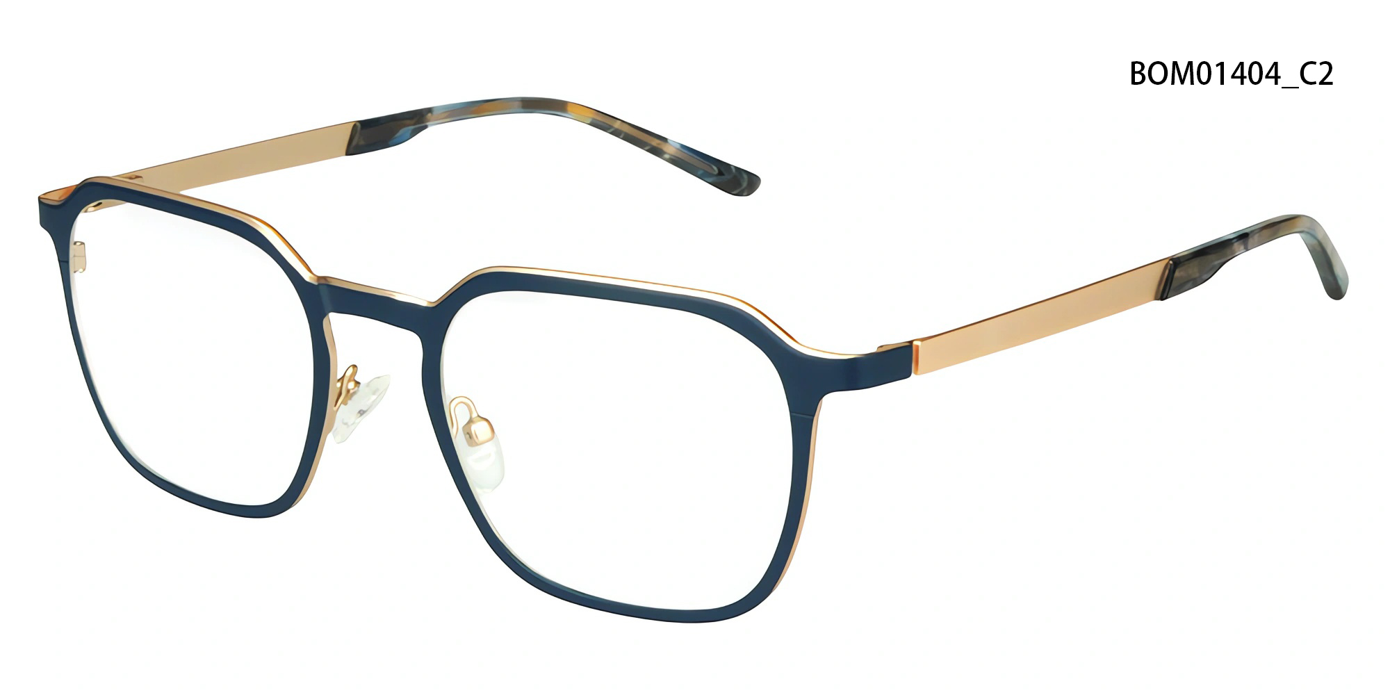 Monture optique carrée en métal pour homme | Lunettes de ville légères detail 3